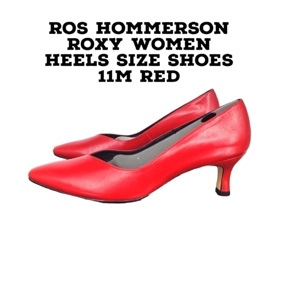 Ros Hommerson Shoe Women 11 M Red Heels - Picture 1 of 15